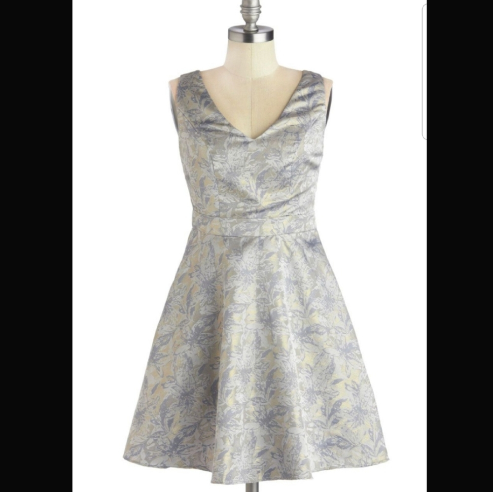 Modcloth Silver Party Dress